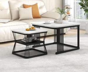 Table basse convertible en fer de style moderne fait à la main meubles décoratifs portables faciles à nettoyer pour un usage domestique - Product Image 1