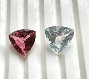 พลอยทัวร์มาลีน2ชิ้นขนาด6.00กะรัตหินเจียระไนคุณภาพสูงสำหรับทำเครื่องประดับอัญมณีธรรมชาติ - Product Image 5