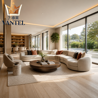 Ensemble de meubles de salon Vantel Modern Villa, canapé modulaire sur mesure, table basse pour projet de design d'intérieur complet