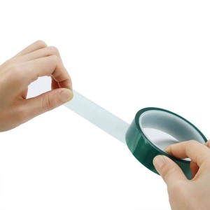 Alta temperatura 66m X 15mm Silicona Poliéster Cinta adhesiva de una sola cara Adhesivo de soldadura troquelado cónico sensible a la presión - Product Image 6