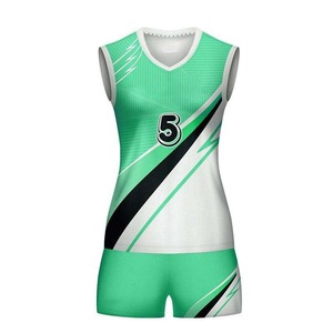 Oem Custom Sportswear <b>Knitting</b> Volleyball Uniform Set Volley Jersey Sublimation Printing Polyester Quickly Dry - Product Image 2