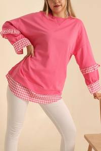 Sudadera informal de alta calidad con cuello redondo para mujer, sudadera EXTRA LARGA con logotipo personalizado, sudadera con diseños personalizados para mujer - Product Image 4