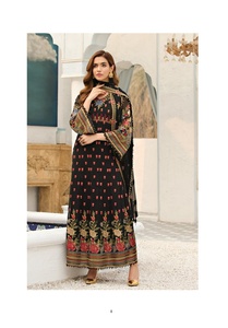 Trajes bordados Zari para mujer, Colección Formal de 3 piezas cosida, últimas mujeres, trajes Punjabi indios de Pakistán, ropa de diseñador - Product Image 5