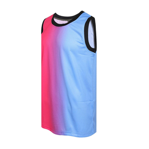 Venta al por mayor de tela transpirable de secado rápido camisetas de baloncesto en blanco de diseño personalizado camiseta de práctica de baloncesto - Product Image 1