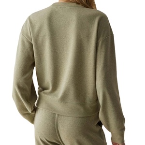 Sweat-shirt en coton biologique tricoté avec logo sur le devant, vêtement de détente pour femmes, hiver, écologique - Product Image 5