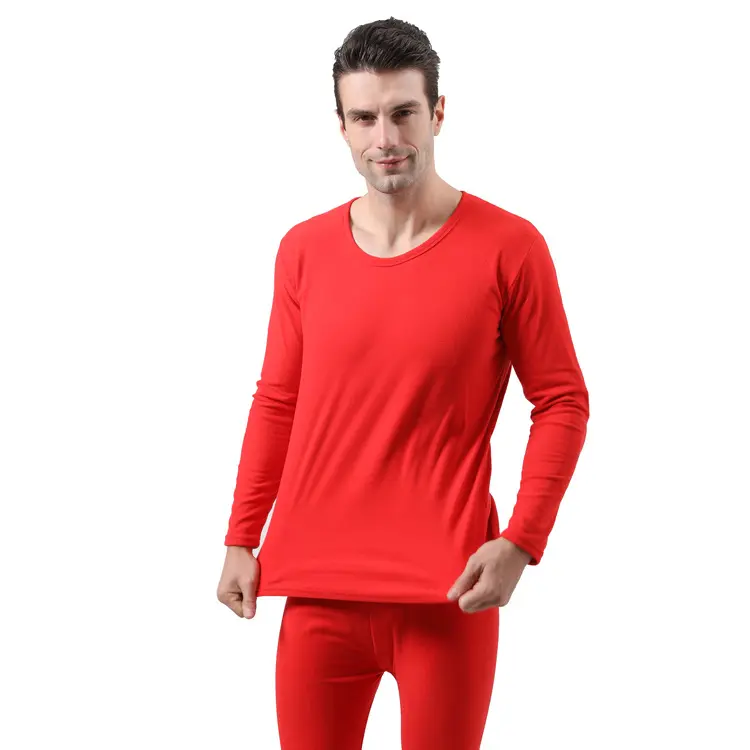 Pakaian dalam termal kain elastis Slim Fit bulu panjang untuk pria obral besar panjang hangat musim dingin atasan panjang lembut dan bawah