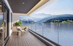 HOLCOM VIETNAM moderno hermoso barandilla de vidrio sin marco balaustrada de vidrio aislamiento térmico - Product Image 4