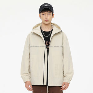 เสื้อแจ็คเก็ตกันลมกันน้ำสำหรับเดินป่ากลางแจ้งแบบมีฮู้ดพร้อมซิป  รับสกรีนโลโก้ หลายขนาด ความยาวปกติ - Product Image 4