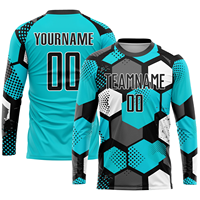 Seragam Sepak Bola Pria Kustom Berkualitas Tinggi, Jersey Cetak Bernapas Tahan Air Sublimasi OEM/ODM Bangladesh Poliester/Katun