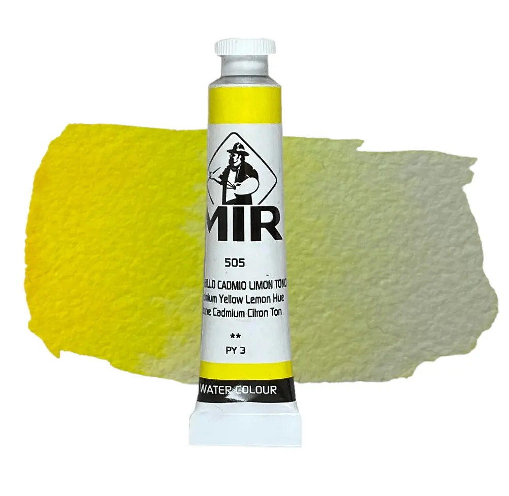 High Pigmented Extrafine Watercolour MIR CADMIUM YELLOW LIGHT Fine Art and ArtCrafts Tube of 8ml