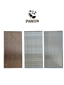 Panel de vidrio templado laminado con patrón de tela tejida Modelo FB01 Material decorativo para tabiques y puertas interiores - Product Image 2