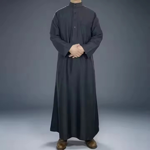 Alta calidad hombres Jubbah venta al por mayor Jubba Thobe conjunto hombres musulmán árabe vestido ropa islámica - Product Image 5