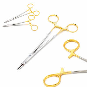 Ryder-Vascular 25cm Soporte de aguja quirúrgica de acero inoxidable Juego de instrumentos básicos Soporte de aguja vascular de carburo de tungsteno TC - Product Image 1