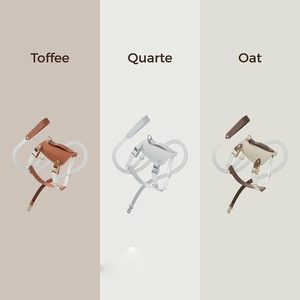 ชุดสายรัดและสายจูงสุนัขชุดสายจูงแบบไม่ดึงพร้อมสายจูงสะท้อนแสงสายรัดสัตว์เลี้ยงหนัง PU พร้อมที่จับหน้าอกและคอ - Product Image 2