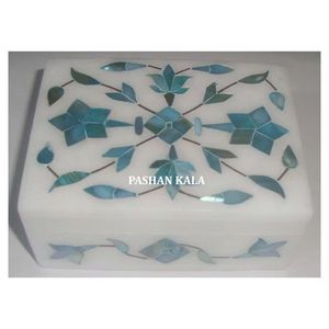 กล่องเครื่องประดับมุกลายหินอ่อนสีขาวสำหรับตกแต่งบ้านและของขวัญธุรกิจ - Product Image 1