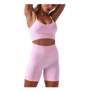 Soutien-gorge avec ensemble court Sexy de haute qualité pour femmes adultes POUR GYM ET YOUGA Soutien-gorge court de haute qualité pour le printemps et l'été - Product Image 1