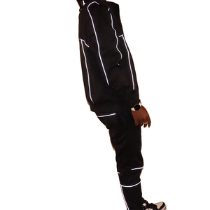 Conjunto Deportivo Personalizable de Moda para Hombre, de Alta Calidad, 100% Nailon, con Ribete Reflectante, Chaqueta Cortavientos y Pantalones Deportivos - Product Image 3