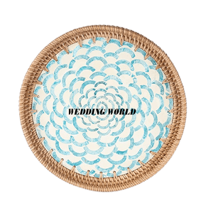 Bandeja de servicio ovalada de ratán, plato de servicio hecho a mano de excelente calidad, bandeja de servicio de ratán al por mayor con estilo clásico - Product Image 3