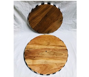 Custom Material Coaster Set Classic Style <b>round</b> Stone Pads for Kitchen Made in India - Product Image 3