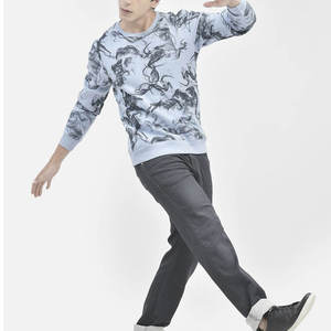 เสื้อสเวตเตอร์ลำลองของผู้ชายผ้าฝ้าย100% โอเวอร์ไซส์ธรรมดา2025ออกแบบโลโก้ได้ตามต้องการสำหรับฤดูหนาว - Product Image 5