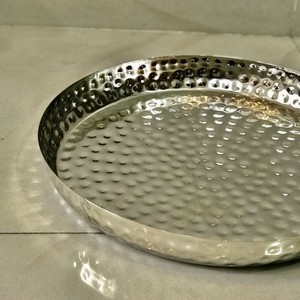 Plateau de service rond en Nickel, plateau de salle de bain, évier, organisateur de vanité, cosmétiques, bijoux, organisateur de serviette - Product Image 2