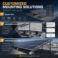 Sistema de Montaje Solar de Inclinación Fija de Alta Resistencia, Galvanizado en Caliente, Soporte de Aluminio para Paneles Solares en Techos Planos