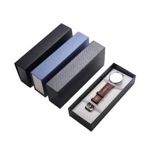 Caja de embalaje de reloj de envío de cartón rígido de lujo personalizado ecológico con papel de arte seguro para microondas e impresión de logotipo personalizado - Product Image 1