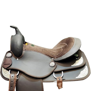 Selle de cheval classique légère de Style occidental haute Cantle Trail Tack tous les accessoires baril synthétique course cuir équestre - Product Image 5