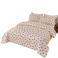 Ensemble de couvre-lit matelassé Pinsonic classique HONI OEM OEKO-TEX 3/4 pièces, microfibre 80GSM, imprimé