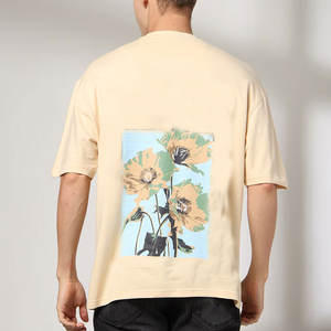 T-shirt à col rond personnalisé 100% coton de haute qualité vêtements décontractés et vêtements de sport à manches courtes en tissu éponge - Product Image 2