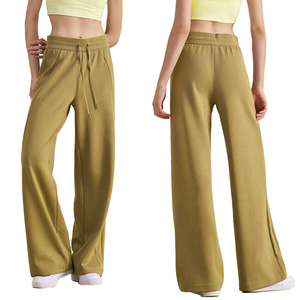 กางเกงออกกำลังกายทรงตรงหลวมใส่สบาย ผ้าเนื้อนุ่ม ขากว้าง มีกระเป๋าข้าง ป้องกันแบคทีเรีย สำหรับใส่ลำลองช่วงฤดูร้อน ขายส่ง OEM - Product Image 2