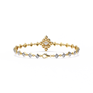 Fabulous 18K <b>Gold</b> Lab Grown Diamond Bracelet & <b>Bangle</b> - Product Image 1
