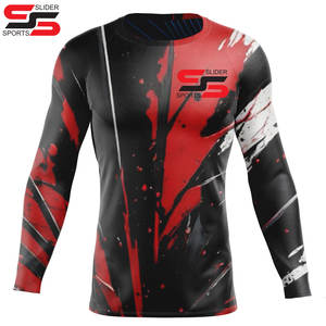 Conception personnalisée de votre propre Rash Guard à manches longues Rash Guard meilleure qualité plain hommes Rash Guard - Product Image 5