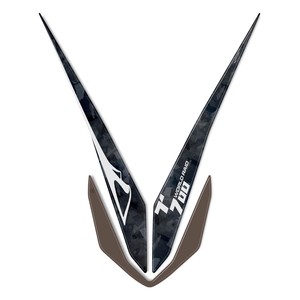 Adesivi 3D Personalizzati per Parafango Alto Yamaha Tenere 700 World Raid Neri per Casco e Decorazione Moto - Product Image 2