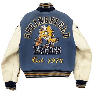 Heavy Wool and Genuine Leather Varsity <b>Jackets</b> Unisex Letterman Bomber Style <b>Jackets</b> Custom Chenille <b>Patch</b> Supplier - Product Image 6