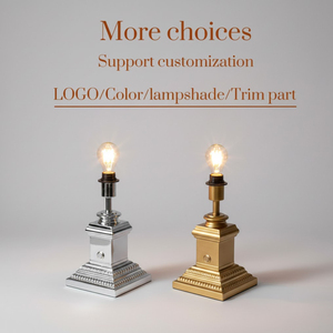 Lámpara de Mesa Recargable Inalámbrica de Estilo Clásico con Pantalla de Tela, Detalles Decorativos, 2700K, Dorado/Plateado, Táctil, para Hogar, Bodas, Restaurantes - Product Image 3