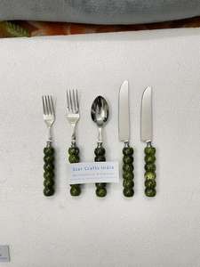 Stainless Steel serving spoon Flatware Dinner <b>Knife</b> Modern Design mirrored steel with <b>bone</b> inlay <b>handle</b> <b>for</b> Customized Size - Product Image 3