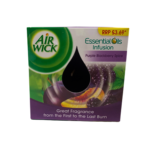 AIRWICK BASE BOUGIE (UK) 105GM X 6 VIOLET BLACK BERRY SPICE - Product Image 1