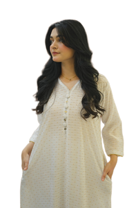 Ensemble Kurta Pyjama pour femmes en Georgette longue et élégante, de haute qualité, pour les fêtes, design ethnique moderne, embellissements élégants - Product Image 4