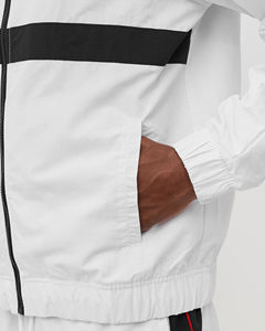 Conjunto de chándal cortavientos para hombre muy recomendado, cuello con capucha de nailon impermeable de alta calidad, de talla grande para correr en invierno - Product Image 5