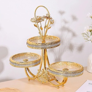 Plateau de service moderne en cristal de luxe, passe au lave-vaisselle et écologique, pour la maison, les mariages et les fêtes - Product Image 2