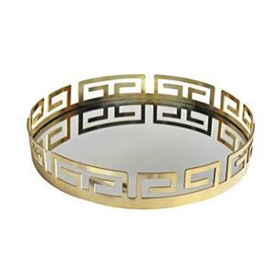 Premium Wavy Rose Gold Metal <b>Mirror</b> Tray Set | Elegant Jewelry & Cosmetic Display Organizer | Modern Home Decorative Tray - Product Image 6