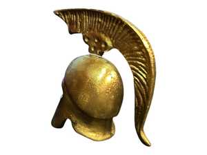 Casco espartano de bronce hecho a mano escultura de hoplita griega antigua - Product Image 2