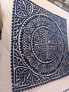 Ensemble de draps de lit en coton floral gaufré moderne fait à la main 600TC literie de mariage écologique - Product Image 4