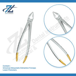 Prémolaires inférieures pince d'extraction atraumatique universelle norme de qualité allemande fabricant d'instruments chirurgicaux dentaires Pakistan - Product Image 3