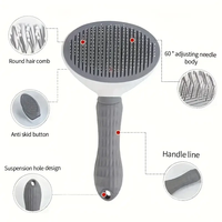 Hiphoppet Fabricant OEM & ODM Brosse de Toilettage pour Animaux, Brosse Carde Auto-Nettoyante pour Chiens et Chats, Élimine les Poils Morts et les Nœuds