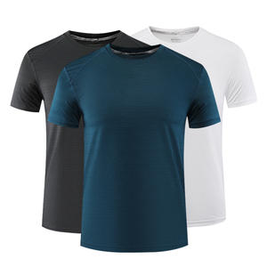 เสื้อยืดผ้าโพลีเอสเตอร์14% สแปนเด็กซ์ระบายอากาศได้ดีและสวมใส่สบายแห้งเร็วเหมาะกับผู้ชาย - Product Image 4