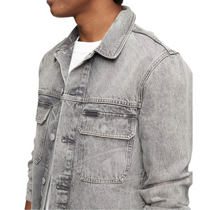 Nouveauté Veste en jean respirante de haute qualité pour hommes 100% coton Style décontracté pour le printemps et l'extérieur - Product Image 4