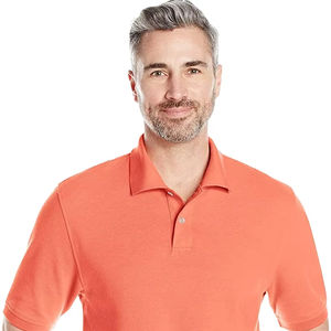 Polo pour homme, coupe ajustée, mélange de coton, toucher doux, manches courtes, vêtements décontractés tendance pour le marché d'exportation - Product Image 1