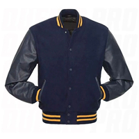 Vestes universitaires personnalisées en laine avec manches en cuir véritable, vêtements d'hiver élégants et stylés pour hommes, qualité supérieure